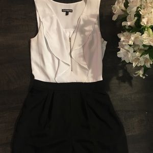 Express | Black and White Romper | Size 2